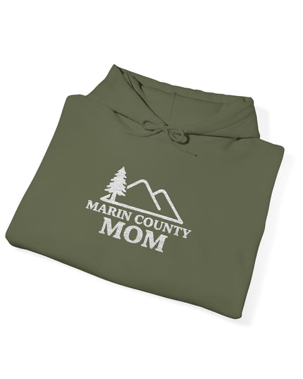 "Marin County Mom" Embroidered Unisex Heavy Blend Hooded Sweatshirt
