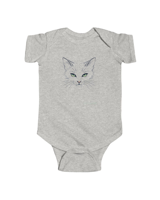 "Cat Face Sketch" Infant Fine Jersey Bodysuit