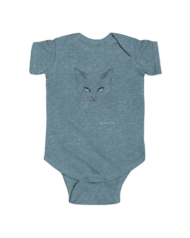"Cat Face Sketch" Infant Fine Jersey Bodysuit