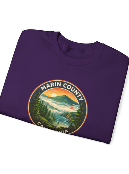 "Marin County, Above the Fog - no text" Unisex Heavy Blend Crewneck Sweatshirt