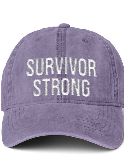 "Survivor Strong" Women's Pigment-Dyed Cap with Fashion Undervisor (Embroidery)