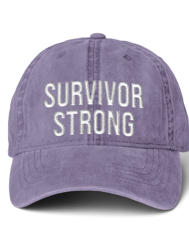 "Survivor Strong" Women's Pigment-Dyed Cap with Fashion Undervisor (Embroidery)