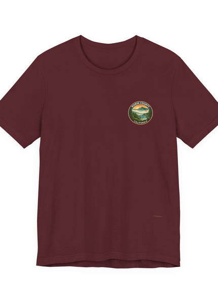 "Marin County - Above the Fog - No Text" (2-sided) Unisex Jersey Short Sleeve Tee