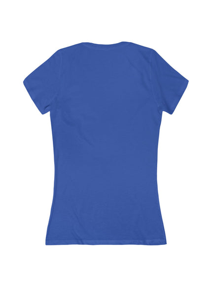 "Be the Rainbow in Someone's Dark Cloud" Women's Jersey Short Sleeve Deep V-Neck Tee
