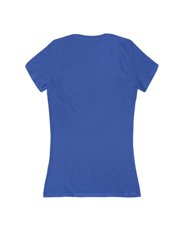 "Be the Rainbow in Someone's Dark Cloud" Women's Jersey Short Sleeve Deep V-Neck Tee
