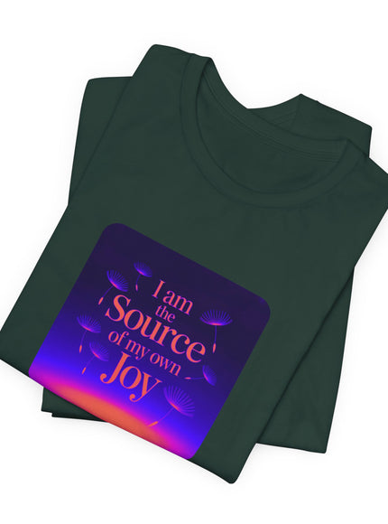 "I Am the Source of my Own Joy, (Energy for Success)" Women's and Men's Jersey Short Sleeve Tee
