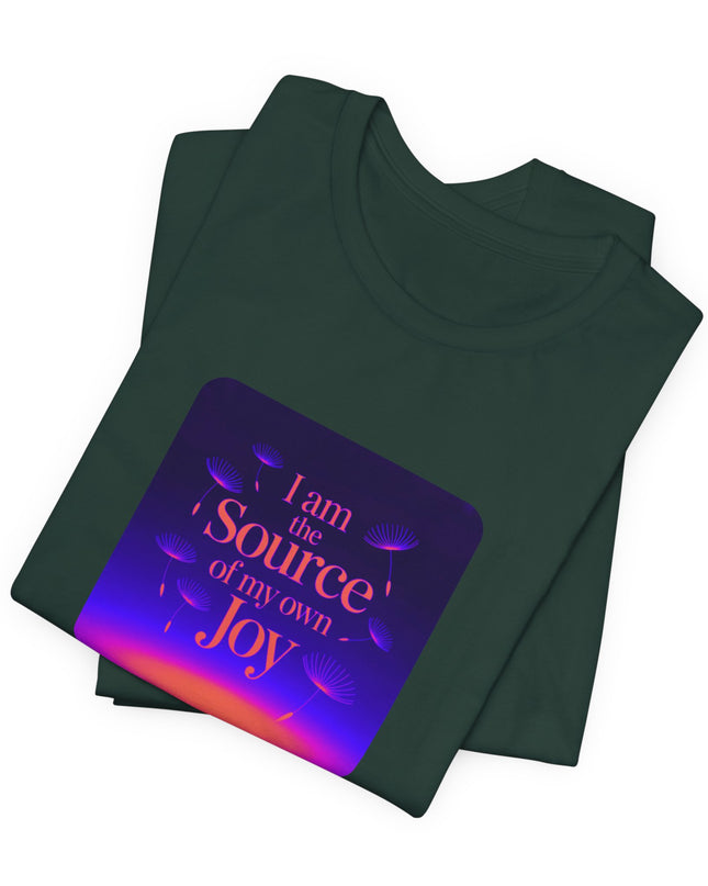 "I Am the Source of my Own Joy, (Energy for Success)" Women's and Men's Jersey Short Sleeve Tee