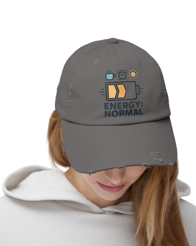 "Energy normal" Unisex Distressed Cap