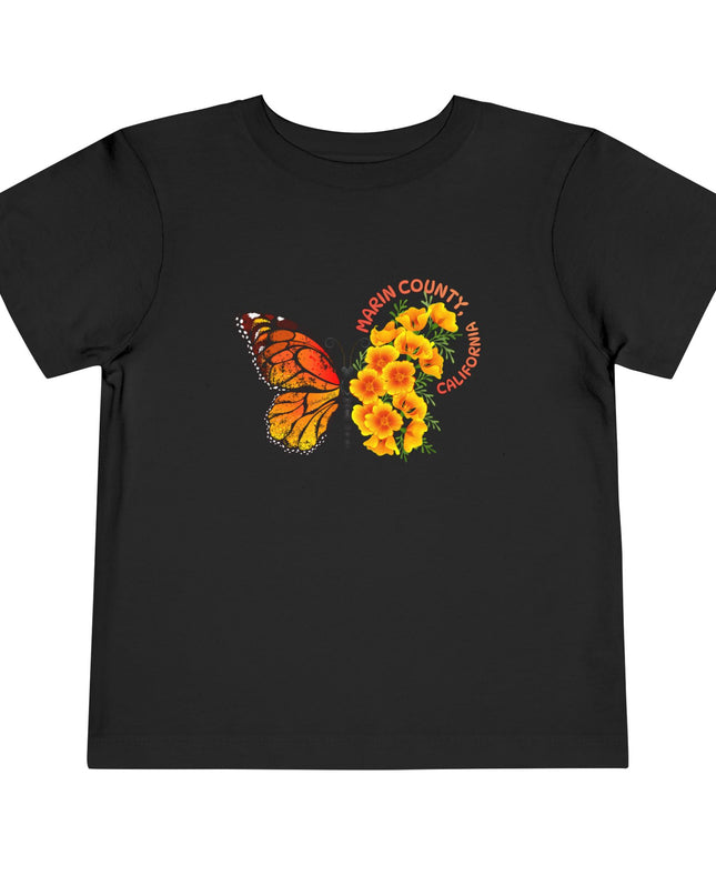 "Butterflies and Poppies Marin County, California" Toddler Short Sleeve Tee