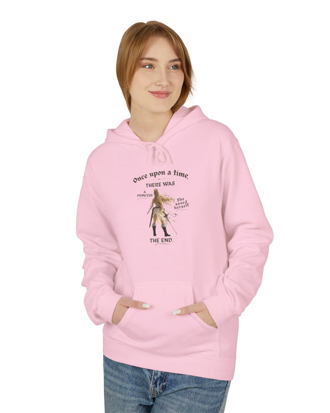 "She Saved Herself" (Ink both sides) Unisex Midweight Softstyle Fleece Hoodie