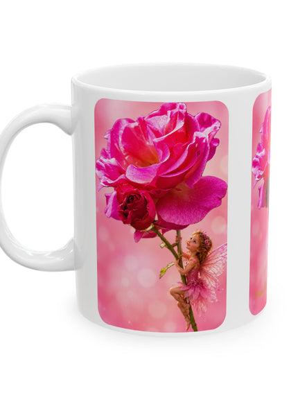 "Fairy Rose" Ceramic Mug, (11oz, 15oz)