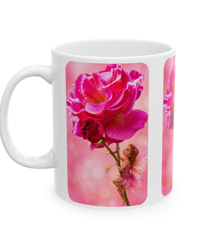 "Fairy Rose" Ceramic Mug, (11oz, 15oz)