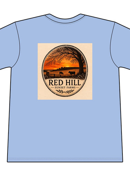 "Red Hill Sunset Farms" Core Blend Pocket Tee