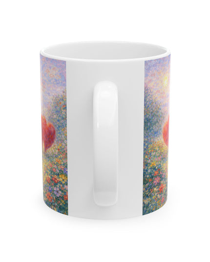"Valentine's Day - Monet Style" Ceramic Mug, (11oz, 15oz)
