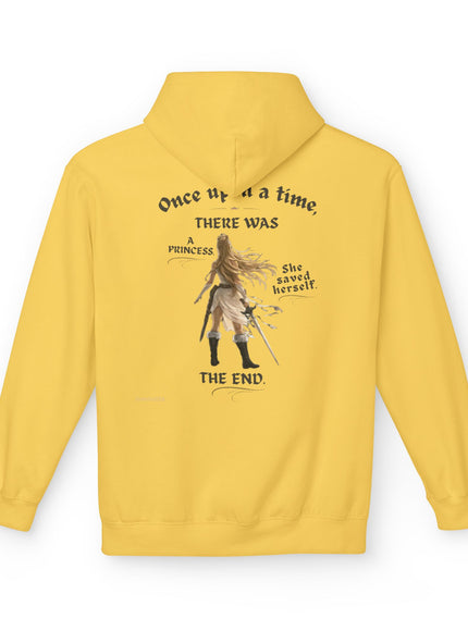 "She Saved Herself V1" (Ink both sides) Unisex Midweight Softstyle Fleece Hoodie