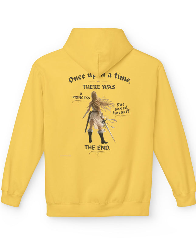 "She Saved Herself" (Ink both sides) Unisex Midweight Softstyle Fleece Hoodie