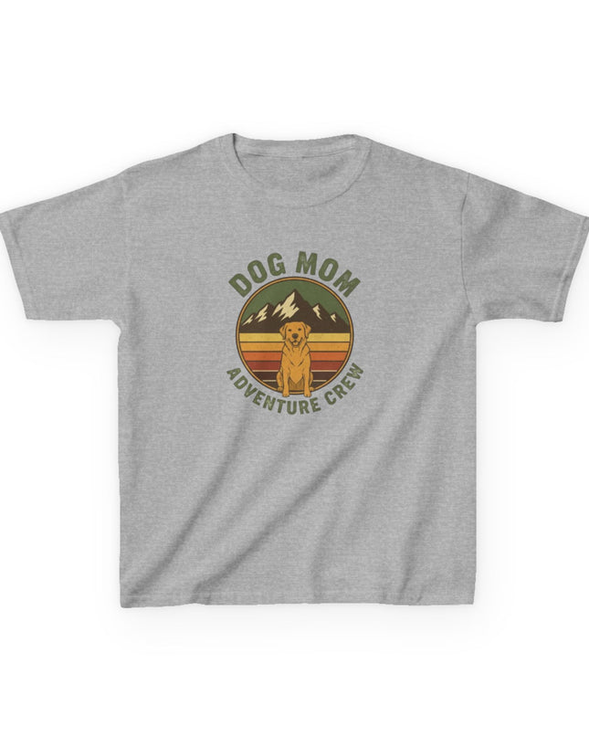 "Dog Mom Adventure Crew" Kids Heavy Cotton Tee