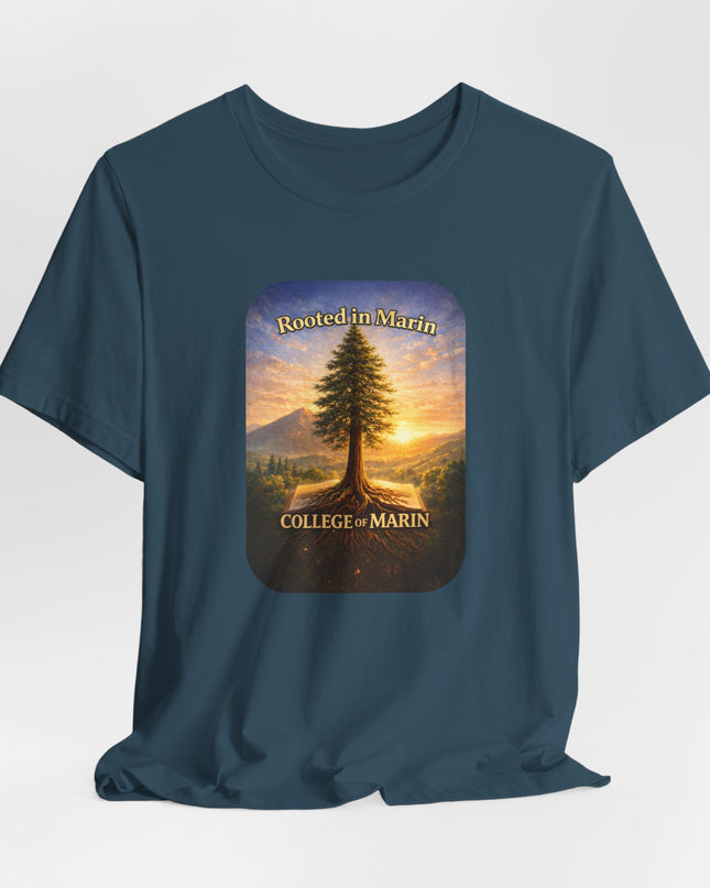 "Rooted in Marin, College of Marin" Unisex Jersey Short Sleeve Tee