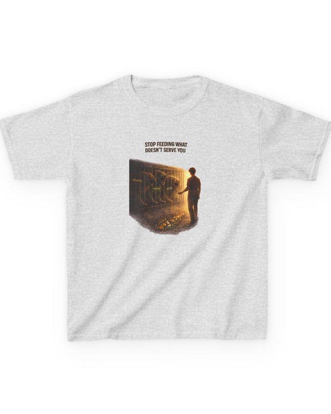 "Stop Feeding What Doesn't Serve You" Kids Heavy Cotton Tee