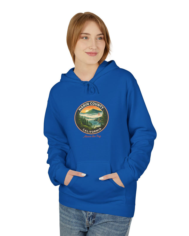 "Marin County, Above the Fog" Unisex Midweight Softstyle Fleece Hoodie