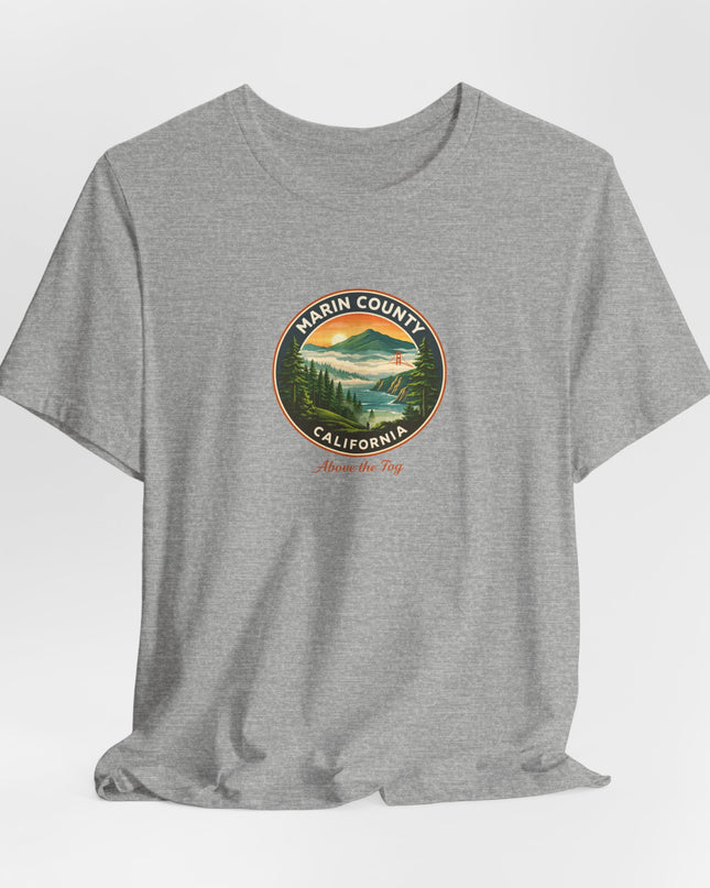 "Marin County, Above the Fog" Unisex Jersey Short Sleeve Tee