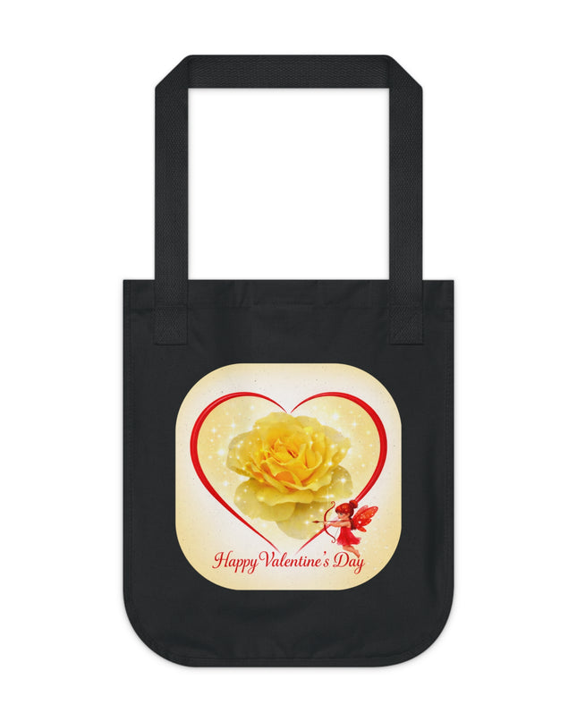"Happy Valentine's Day" Organic Canvas Tote Bag