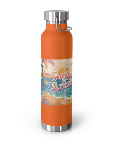 "February in Florida, Energy for Success" Copper Vacuum Insulated Bottle, 22oz