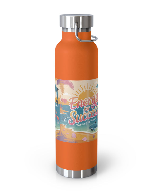 "February in Florida, Energy for Success" Copper Vacuum Insulated Bottle, 22oz