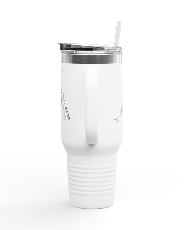 "Mom Strong Pilates" Insulated Travel Mug, 40oz
