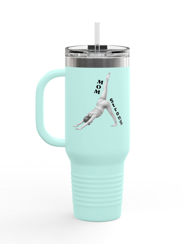 "Mom Strong Pilates" Insulated Travel Mug, 40oz