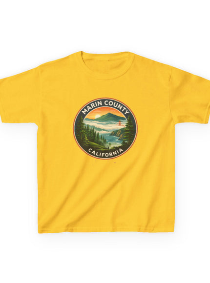 "Marin County, Above the Fog - no text" Kids Heavy Cotton Tee