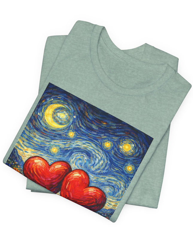 "Valentine's Day - Vincent Van Gogh Style" Unisex Jersey Short Sleeve Tee