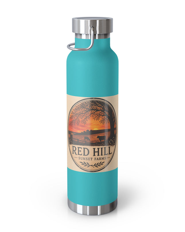 "Red Hill Sunset Farms" Copper Vacuum Insulated Bottle, 22oz