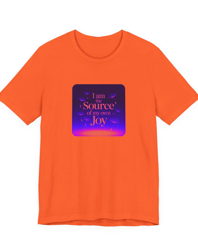"I Am the Source of my Own Joy, (Energy for Success)" Women's and Men's Jersey Short Sleeve Tee