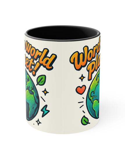 "Word to World Planet!" Accent Mug