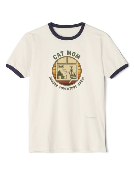 "Cat Mom" Unisex Cotton Ringer T-Shirt