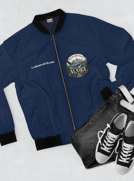 "Alaska Unlimited256.com" Men's Bomber Jacket (AOP)