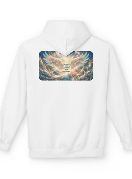 "Stronger and Wiser than Yesterday" Unisex Midweight Softstyle Fleece Hoodie