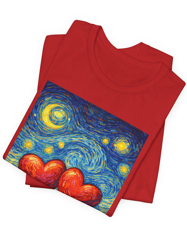 "Valentine's Day, New Adventures - Vincent Van Gogh Style" Unisex Jersey Short Sleeve Tee