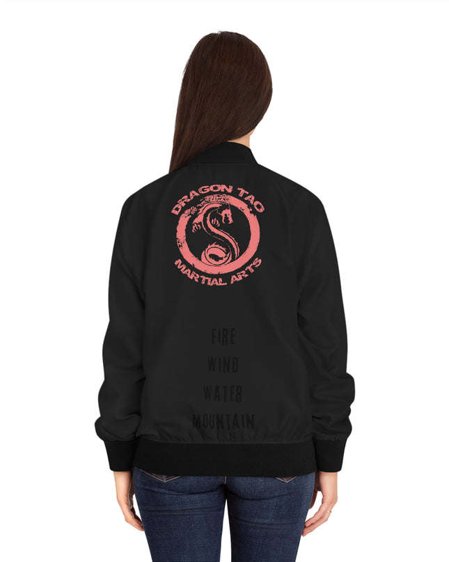 "Dragon Tao" PINK Women's Bomber Jacket (AOP)