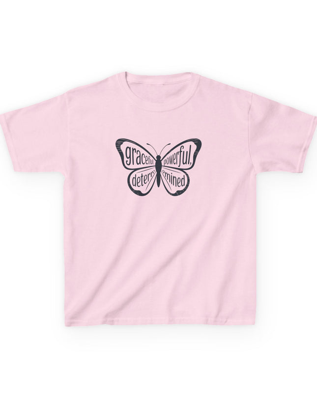 "Butterfly With Words" Kids Heavy Cotton Tee