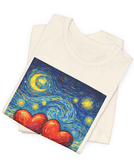 "Valentine's Day, New Adventures - Vincent Van Gogh Style" Unisex Jersey Short Sleeve Tee