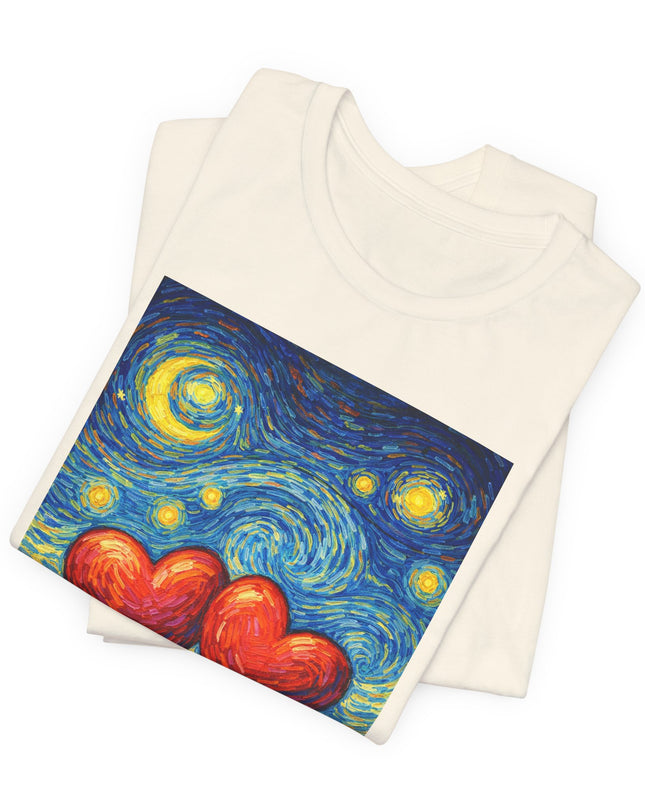 "Valentine's Day, New Adventures - Vincent Van Gogh Style" Unisex Jersey Short Sleeve Tee