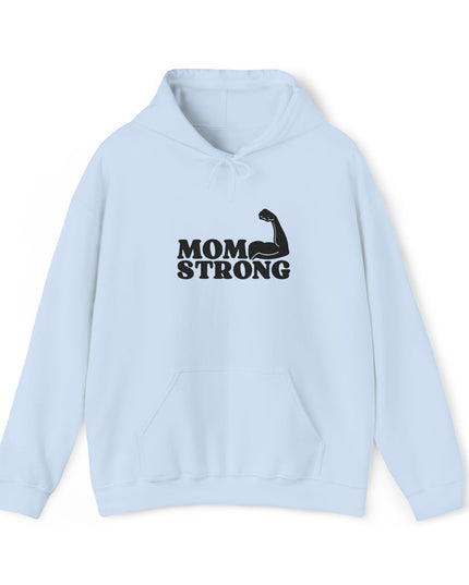 "Mom Strong (Black embroidery)" Unisex Heavy Blend Hooded Sweatshirt