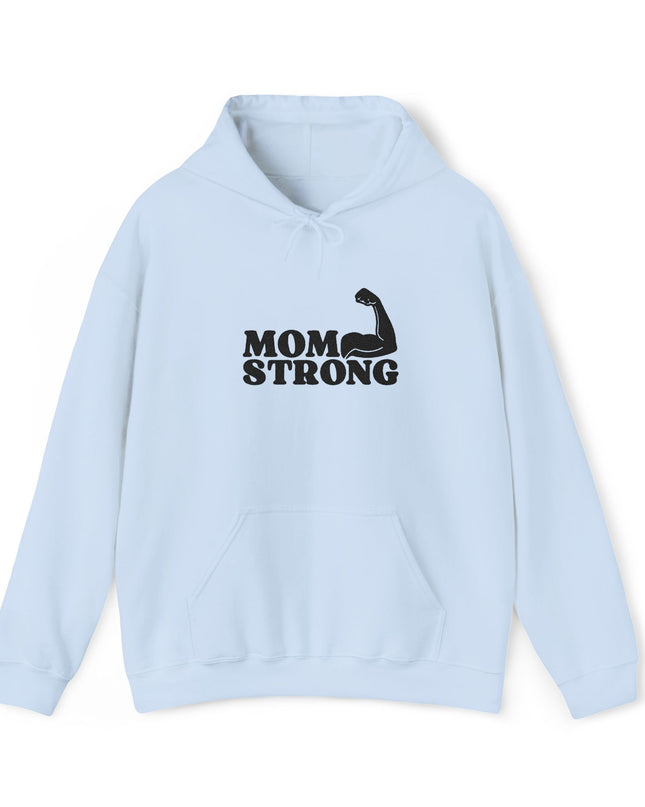 "Mom Strong (Black embroidery)" Unisex Heavy Blend Hooded Sweatshirt