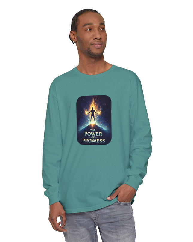 "The Power of Prowess" Unisex Garment-dyed Long Sleeve T-Shirt