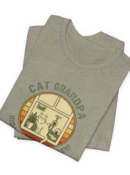 "Cat Grandpa Indoor Adventure Crew" Unisex Jersey Short Sleeve Tee