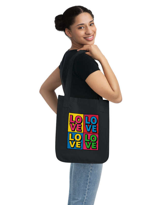 "Love – Andy Warhol Style" Organic Canvas Tote Bag