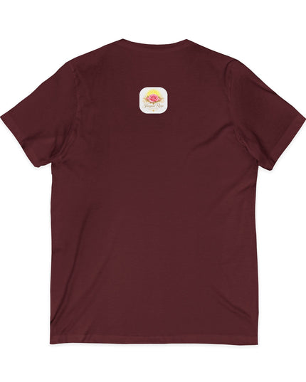 "Happy Valentine's Day" Unisex Jersey Short Sleeve V-Neck Tee