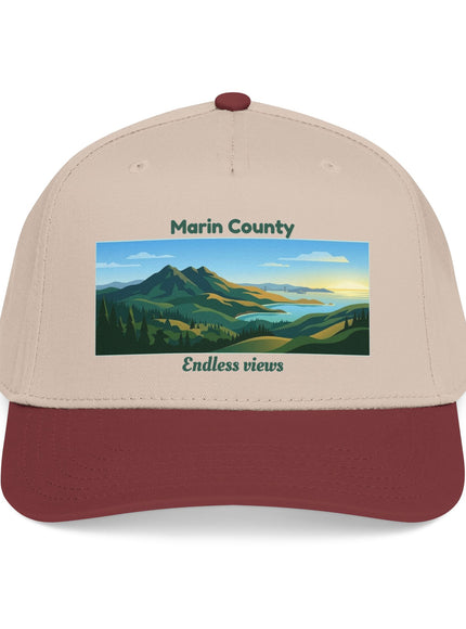 "Marin County - Endless Views" Mid Profile Baseball Cap